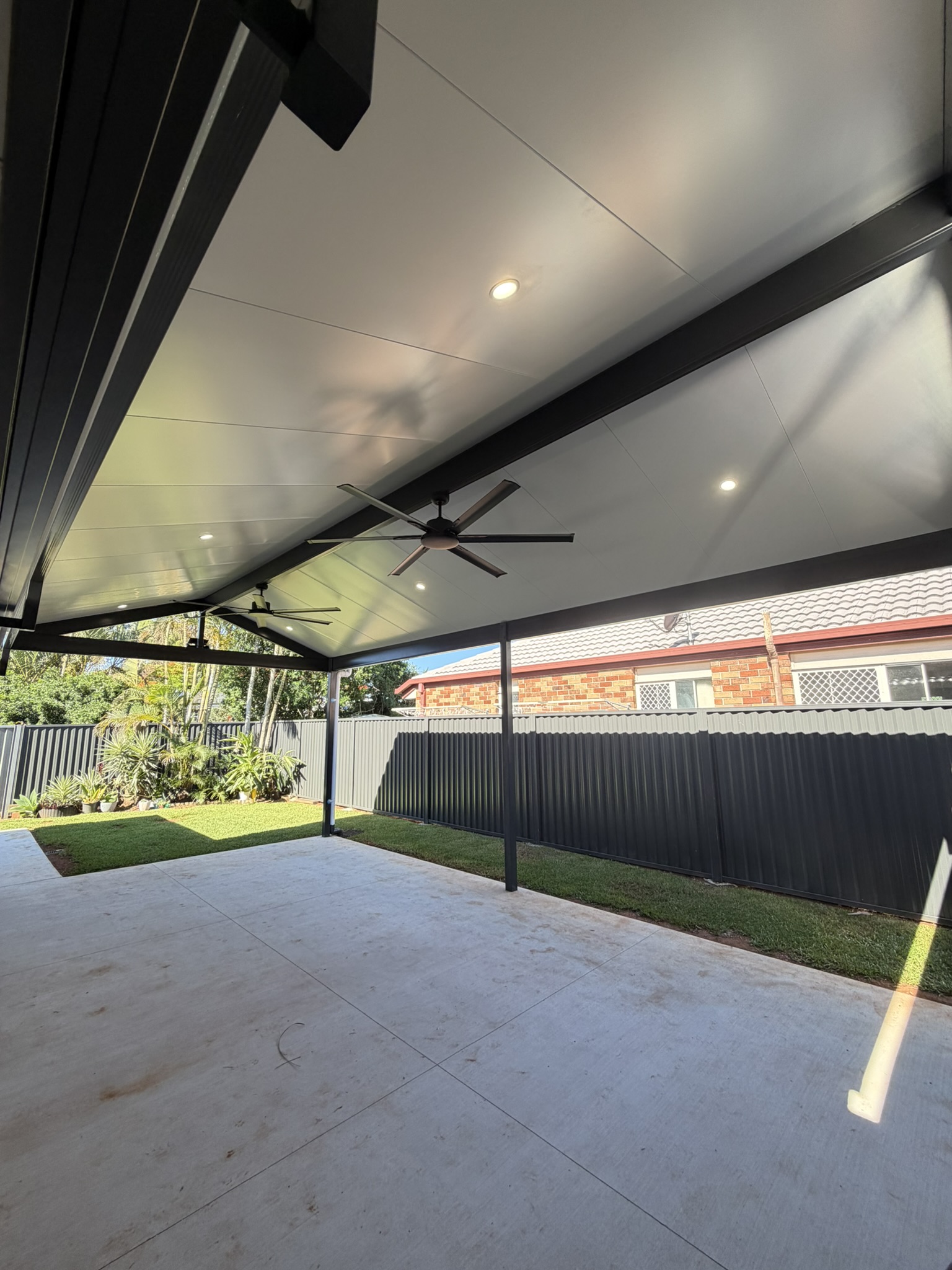 Completed insulated patio